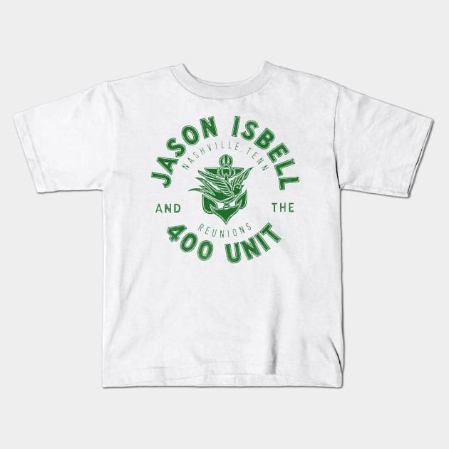 jason isbell // green solid style Kids T-Shirt by Loreatees